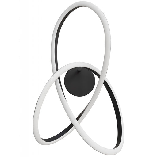 Wall Sconce Avenue Lighting HF5080-BK Windsor 24"W Spiral Ring 5-CCT LED Wall Sconce in Black Avenue Lighting