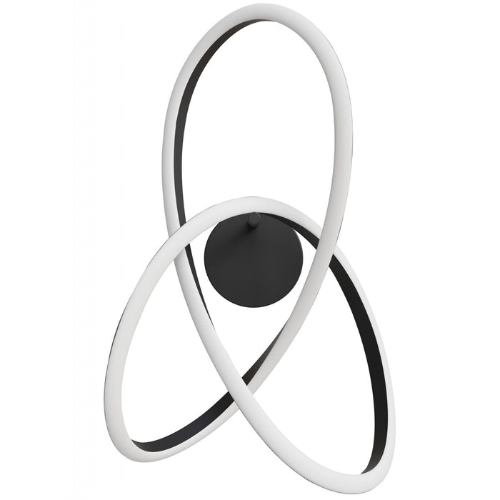 Wall Sconce Avenue Lighting HF5080-BK Windsor 24"W Spiral Ring 5-CCT LED Wall Sconce in Black Avenue Lighting