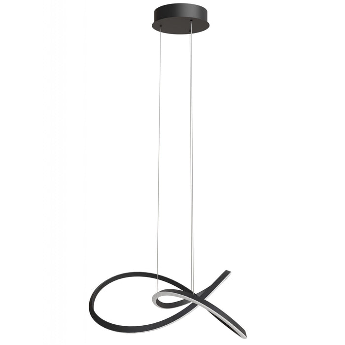 Pendant Light Avenue Lighting HF5069-BK Windsor 33"W Spiral Ring 5-CCT LED Pendant in Black Avenue Lighting