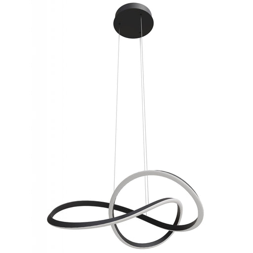 Pendant Light Avenue Lighting HF5069-BK Windsor 33"W Spiral Ring 5-CCT LED Pendant in Black Avenue Lighting