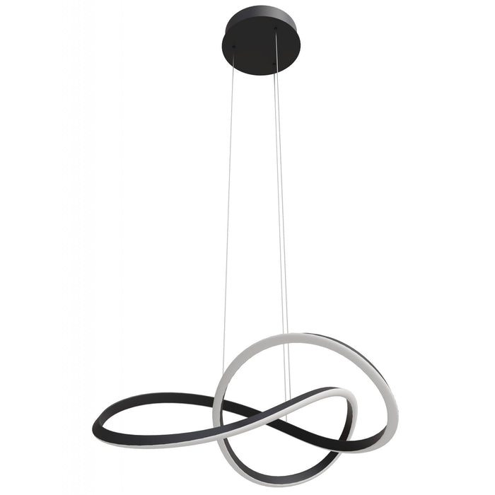 Pendant Light Avenue Lighting HF5069-BK Windsor 33"W Spiral Ring 5-CCT LED Pendant in Black Avenue Lighting