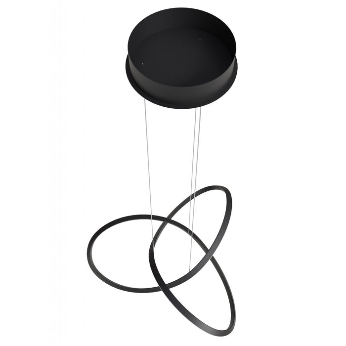Pendant Light Avenue Lighting HF5069-BK Windsor 33"W Spiral Ring 5-CCT LED Pendant in Black Avenue Lighting