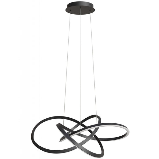 Pendant Light Avenue Lighting HF5070-BK Windsor 36"W Spiral Ring 5-CCT LED Pendant in Black Avenue Lighting