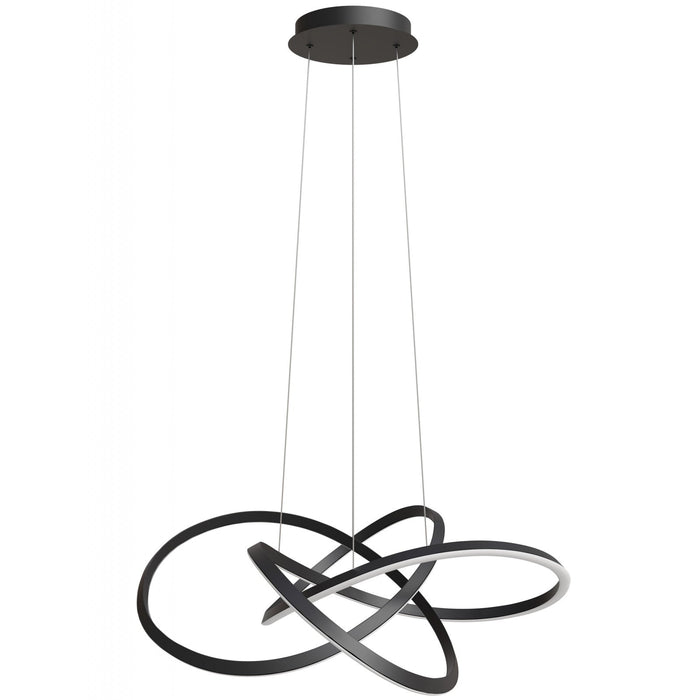 Pendant Light Avenue Lighting HF5070-BK Windsor 36"W Spiral Ring 5-CCT LED Pendant in Black Avenue Lighting