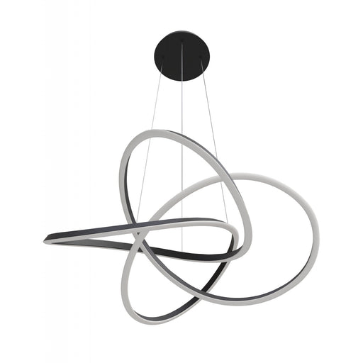 Pendant Light Avenue Lighting HF5070-BK Windsor 36"W Spiral Ring 5-CCT LED Pendant in Black Avenue Lighting