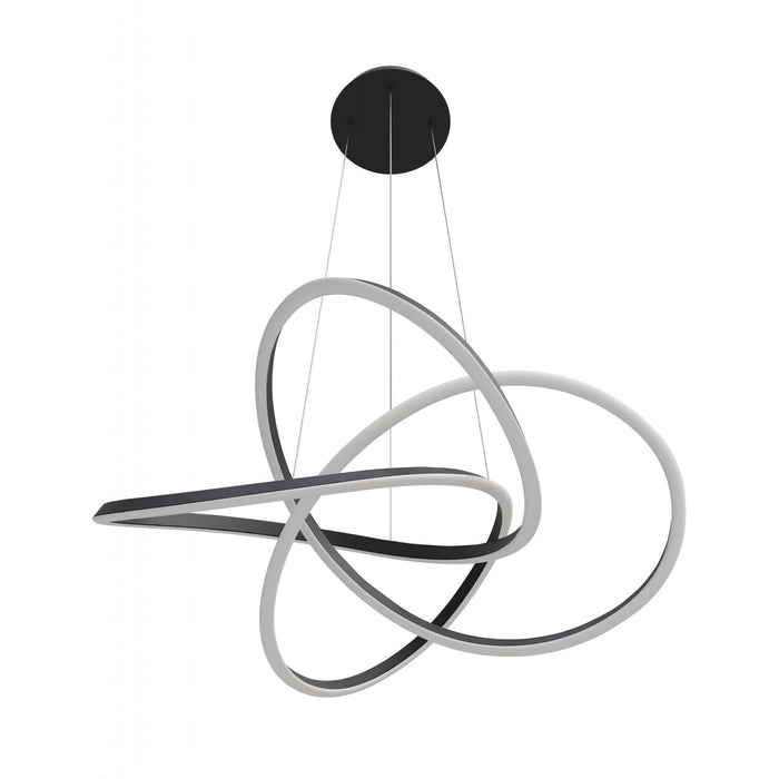Pendant Light Avenue Lighting HF5070-BK Windsor 36"W Spiral Ring 5-CCT LED Pendant in Black Avenue Lighting