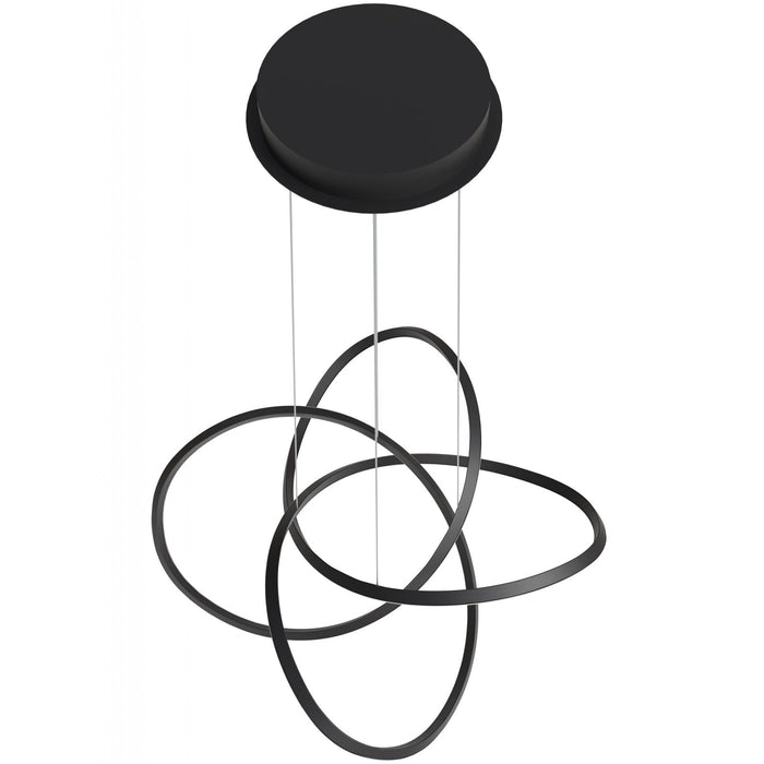 Pendant Light Avenue Lighting HF5070-BK Windsor 36"W Spiral Ring 5-CCT LED Pendant in Black Avenue Lighting