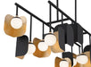 Eurofase 49038-019 Cornice 60" Gold-Black Mix LED Chandelier