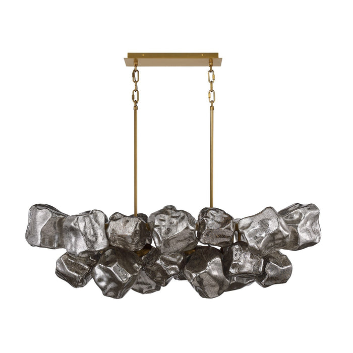 Chandelier Avenue Lighting HF7151-AGB Rockefeller 49"W Multi-Light Chandelier in Aged Brass Avenue Lighting