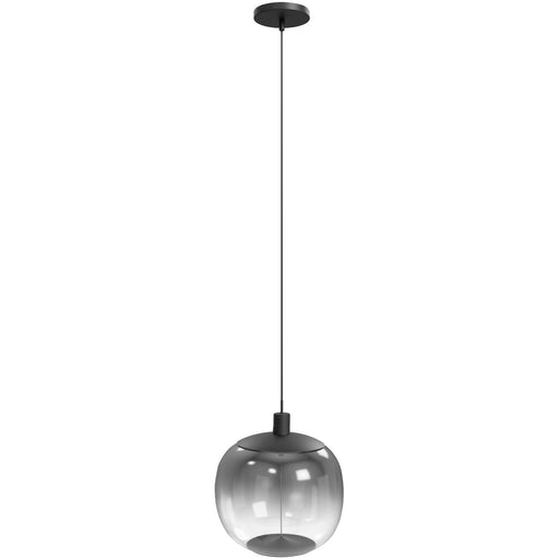 Pendant Light Avenue Lighting HF9169-BK Monaco 14"H LED Pendant in Black/Smoked Acrylic Globe Avenue Lighting