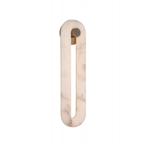 Wall Sconce Avenue Lighting HF2955-AB Sedona 24"H Soft Oval Loop Alabaster LED Wall Sconce in Aged Brass Avenue Lighting