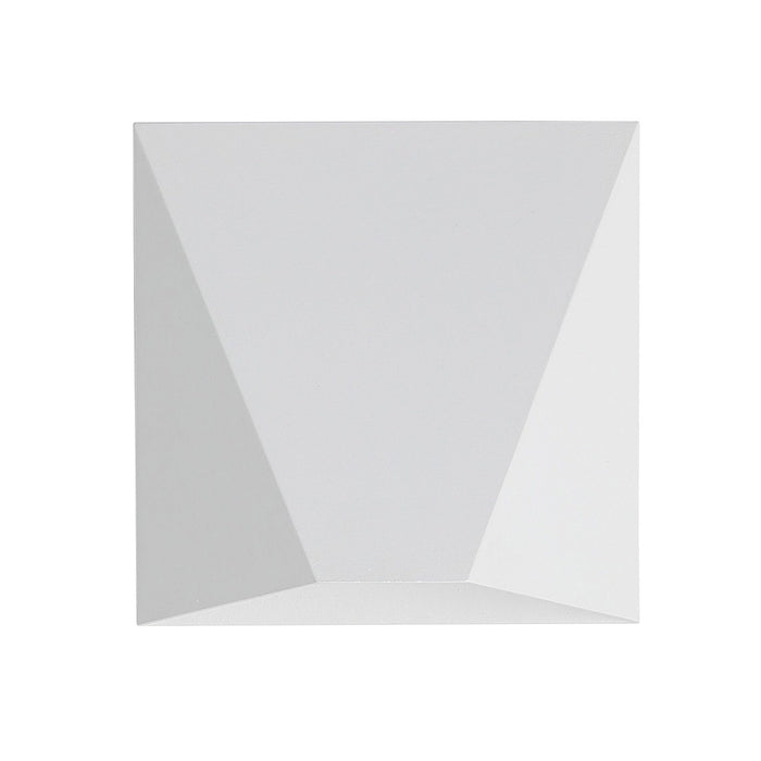 Outdoor Wall Light Avenue Lighting AV10001-WHT Avenue Outdoor 8"W Geometric Shape Up/Down LED Wall Sconce in White Avenue Lighting