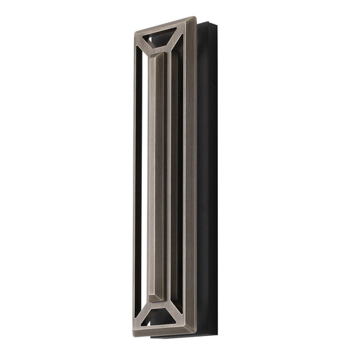 Outdoor Wall Light Avenue Lighting AV10014-ABB Avenue Outdoor 19"H 3-CCT LED Wall Sconce in Black/Bronze Grid Cover in Aluminum/Black Avenue Lighting
