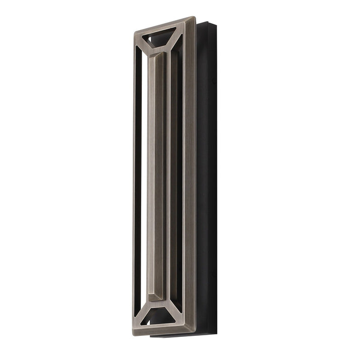 Outdoor Wall Light Avenue Lighting AV10014-ABB Avenue Outdoor 19"H 3-CCT LED Wall Sconce in Black/Bronze Grid Cover in Aluminum/Black Avenue Lighting