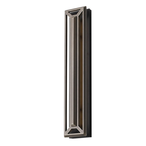 Outdoor Wall Light Avenue Lighting AV10015-ABB Avenue Outdoor 26"H 3-CCT LED Wall Sconce in Black/Bronze Grid Cover in Aluminum/Black Avenue Lighting