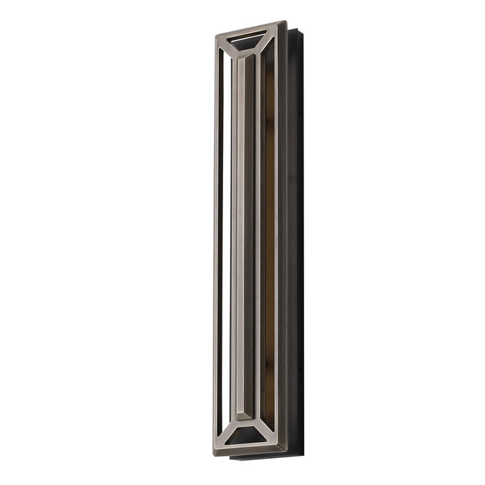 Outdoor Wall Light Avenue Lighting AV10015-ABB Avenue Outdoor 26"H 3-CCT LED Wall Sconce in Black/Bronze Grid Cover in Aluminum/Black Avenue Lighting
