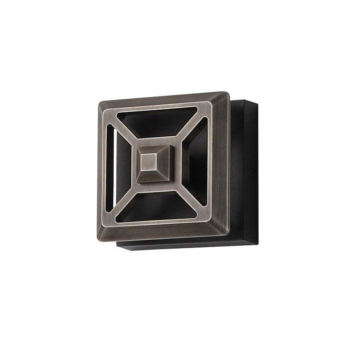 Outdoor Wall Light Avenue Lighting AV10016-ABB Avenue Outdoor 5"H Square 3-CCT LED Wall Sconce in Black/Bronze Grid Cover in Aluminum/Black Avenue Lighting