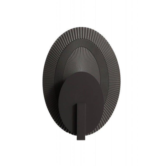 Outdoor Wall Light Avenue Lighting AV10022-DBZ Avenue Outdoor 11"W Oval 3-CCT LED Wall Sconce/Ribbed Textured Back in Dark Bronze Avenue Lighting
