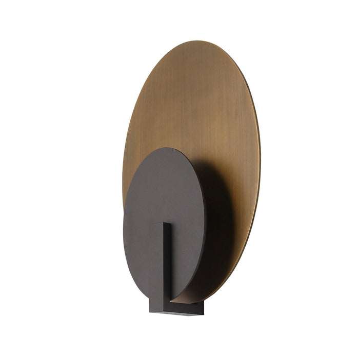 Outdoor Wall Light Avenue Lighting AV10023-DBZG Avenue Outdoor 17"H Oval 3-CCT LED Wall Sconce in Dark Bronze/Dark Gold in Dark Bronze / Dark Gold Avenue Lighting
