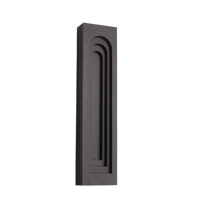 Outdoor Wall Light Avenue Lighting AV10030-DBZ Avenue Outdoor 36"H 3-CCT LED Rectangular Curved Top Wall Sconce in Dark Bronze Avenue Lighting