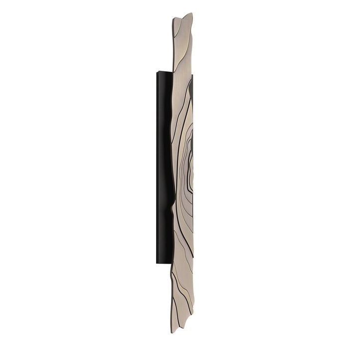 Outdoor Wall Light Avenue Lighting AV10033-DBZ Avenue Outdoor 40"H Textured LED Wall Sconce in Dark Bronze/Faux Gold Woodgrain Avenue Lighting