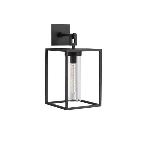 Outdoor Wall Light Avenue Lighting AV10038-BLK Avenue Outdoor 20"H Box Wall Sconce in Black/Clear Glass Avenue Lighting