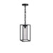 Outdoor Pendant Avenue Lighting AV10039-BLK Avenue Outdoor 16"H Hanging Box Pendant in Black/Clear Glass Avenue Lighting