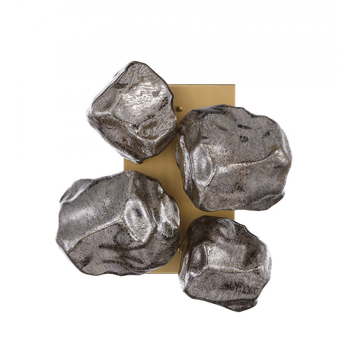 Wall Sconce Avenue Lighting HF7150-AGB Rockefeller 4-Light 12"H Rock Shape Wall Sconce in Aged Brass Avenue Lighting