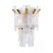 Wall Sconce Avenue Lighting HF7183-AGB Belmont 2-Tier 23.5"H Wall Sconce in Aged Golden Brass/Textured Glass Avenue Lighting