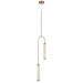 Pendant Light Avenue Lighting HF7187-AB Belvedere 2-Light 9"W LED Pendant in Antiqued Brass/Clear Glass in Antique Brass Avenue Lighting