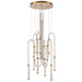 Pendant Light Avenue Lighting HF7188-AB Belvedere 12-Light 31"W LED Pendant in Antiqued Brass/Clear Glass in Antique Brass Avenue Lighting