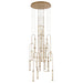 Pendant Light Avenue Lighting HF7189-AB Belvedere 21-Light 36"W LED Pendant in Antiqued Brass/Clear Glass in Antique Brass Avenue Lighting