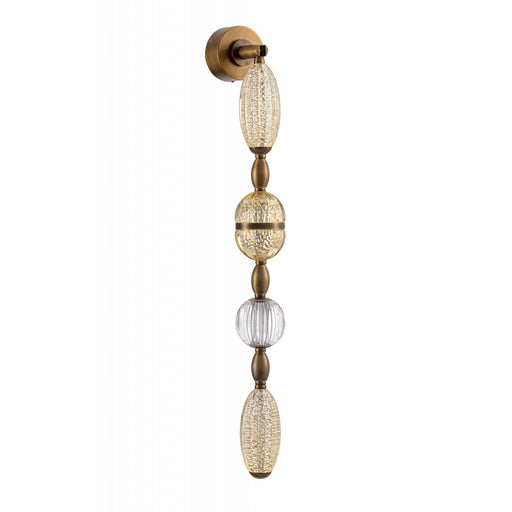 Wall Sconce Avenue Lighting HF7160-AGB Dubai 4-Light 40"H LED Wall Sconce in Aged Golden Brass/Gold Glass Avenue Lighting