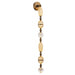 Wall Sconce Avenue Lighting HF7161-AGB Dubai 6-Light 56"H LED Wall Sconce in Aged Golden Brass/Gold Glass Avenue Lighting