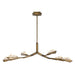 Chandelier Avenue Lighting HF8036-RG Geneva 6-Light 54"W LED Chandelier in Rusted Gold/Clear Crystal Avenue Lighting