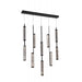 Pendant Lamp Avenue Lighting HF7186-BK Metropole 10-Light 51"W LED Pendant in Matte Black Avenue Lighting