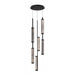 Pendant Lamp Avenue Lighting HF7183-BK Metropole 5-Light 17"W LED Pendant in Matte Black Avenue Lighting