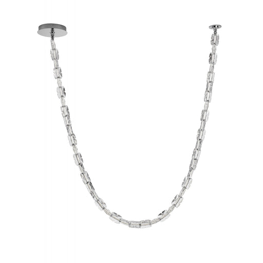 Pendant Light Avenue Lighting HF7193-CH Monarch 158"L Clear Glass Strand Pendant in Chrome Avenue Lighting