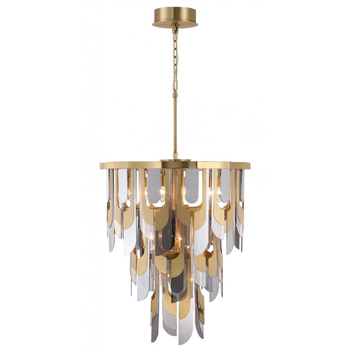 Chandelier Avenue Lighting HF7172-AGB Paramount 29"W Pendant in Aged Brass Avenue Lighting