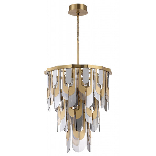 Chandelier Avenue Lighting HF7172-AGB Paramount 29"W Pendant in Aged Brass Avenue Lighting