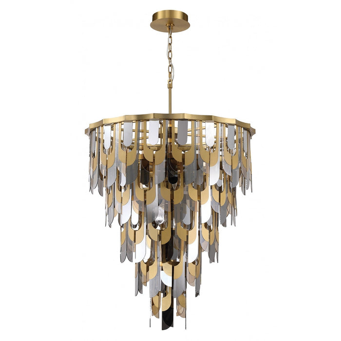 Chandelier Avenue Lighting HF7173-AGB Paramount 46"W Pendant in Aged Brass Avenue Lighting