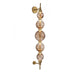 Wall Lamp Avenue Lighting HF7950-AB-BRN Zayna 5-Light 38"H LED Wall Sconce in Aged Brass/Brown Glass Avenue Lighting
