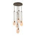 Pendant Lamp Avenue Lighting HF7155-AB-WHT Palmea 5-Light 24"W Oval Shape Alabaster LED Pendant in Aged Brass Avenue Lighting