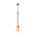 Pendant Lamp Avenue Lighting HF7122-AB-WHT Palmea 13.5"H Oval Shape Alabaster LED Pendant in Aged Brass Avenue Lighting