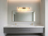 Vanity Light Thesis 207659A Gilford 33 inch 4 light Champagne Gold Vanity Light with Clear Glass Shades THESIS