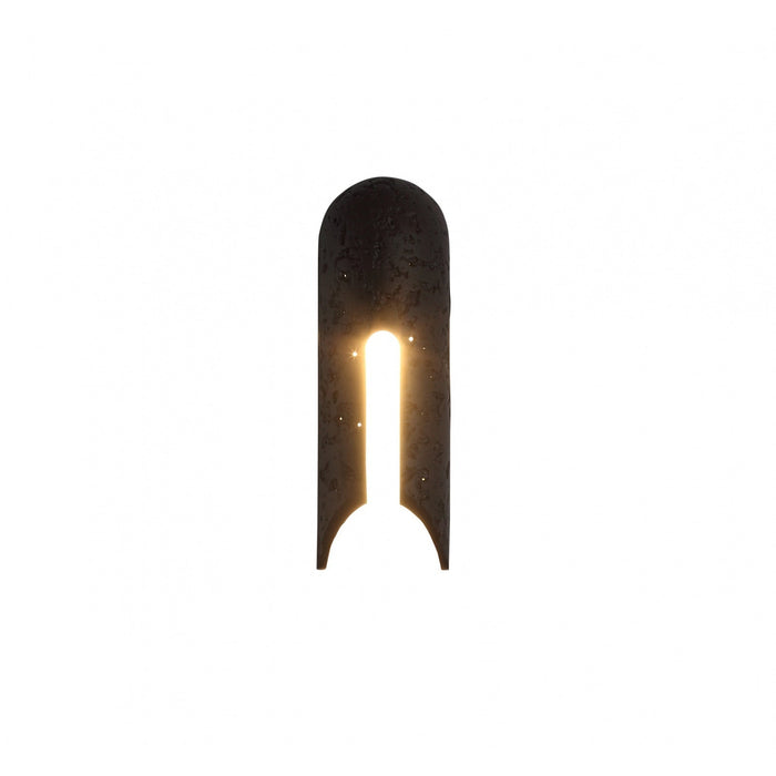 Outdoor Wall Light Avenue Lighting AV5418-BLK Avenue Outdoor New Avenue Outdoor 18"H LED Wall Sconce in Black Natural Stone Avenue Lighting