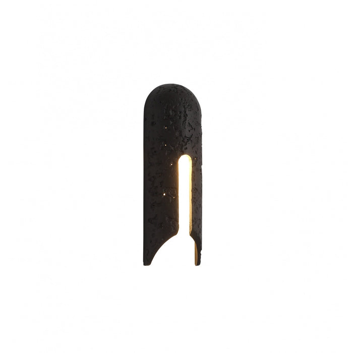 Outdoor Wall Light Avenue Lighting AV5418-BLK Avenue Outdoor New Avenue Outdoor 18"H LED Wall Sconce in Black Natural Stone Avenue Lighting