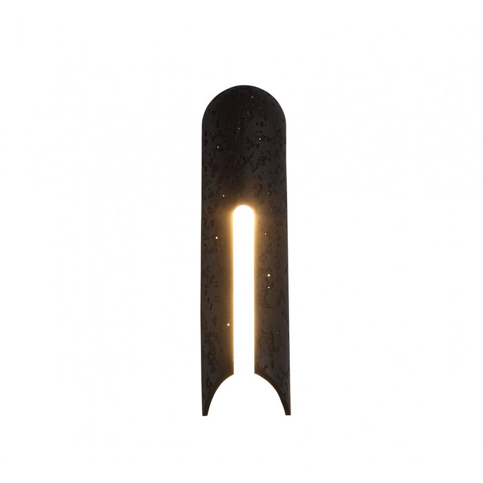 Outdoor Wall Light Avenue Lighting AV5424-BLK Avenue Outdoor New Avenue Outdoor 24"H LED Wall Sconce in Black Natural Stone Avenue Lighting