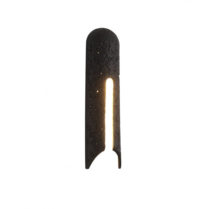 Outdoor Wall Light Avenue Lighting AV5424-BLK Avenue Outdoor New Avenue Outdoor 24"H LED Wall Sconce in Black Natural Stone Avenue Lighting