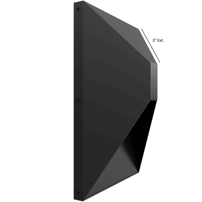 Outdoor Wall Light Avenue Lighting AV5008-BK-5CCT Avenue Outdoor 8"H 5-CCT Rectangular LED Wall Sconce in Black Avenue Lighting